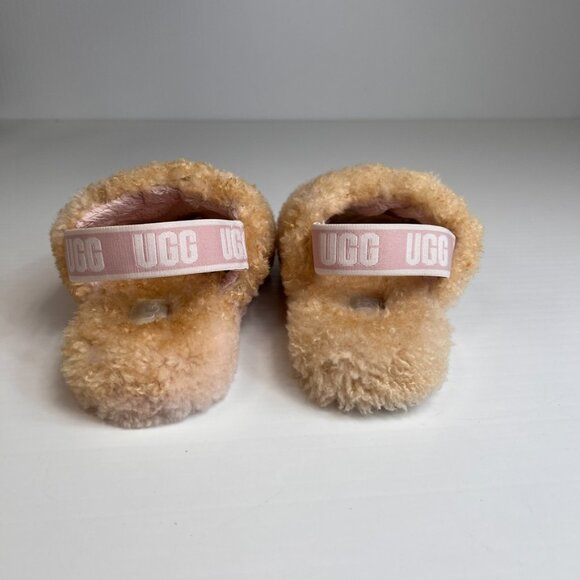 Ugg Sandal Girl 4 Fluff Yeah Toddler Slide Shoe Sheepskin Lining Strap Core Ex - Picture 7 of 15